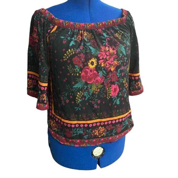 Rue 21 Floral Multicolored Top Size Medium - Picture 3 of 7